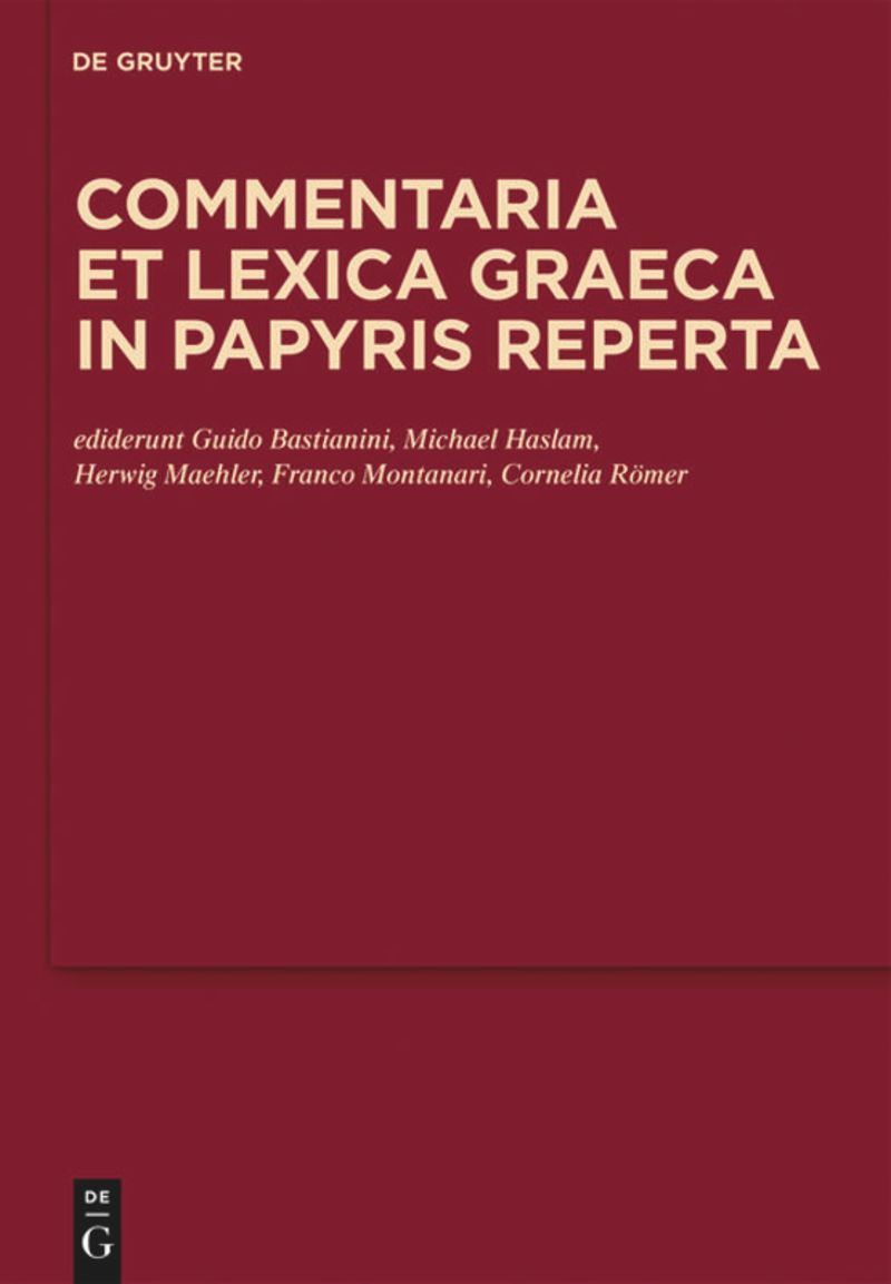 multi-volume work: Commentaria et lexica Graeca in papyris reperta (CLGP)