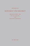 book: Monument und Inschrift