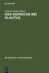 book: Das Komische bei Plautus