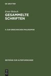 book: II Zur griechischen Philosophie