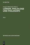 book: Longin, Philologe und Philosoph