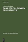 book: Das Recht im Denken der Sophistik