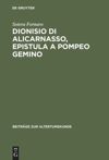 book: Dionisio di Alicarnasso, Epistula a Pompeo Gemino