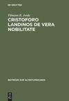 book: Cristoforo Landinos De vera nobilitate