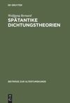 book: Spätantike Dichtungstheorien