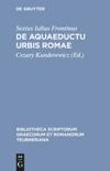 book: De aquaeductu urbis Romae