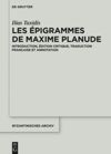 book: Les Épigrammes de Maxime Planude