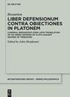 book: Liber Defensionum contra Obiectiones in Platonem