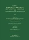 book: Volume 2,2 Galeni in Hippocratis Epidemiarum librum II commentariorum IV-VI versio Arabica et indices