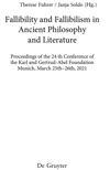 book: Fallibility and Fallibilism in Ancient Philosophy and Literature