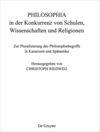 book: PHILOSOPHIA in der Konkurrenz von Schulen, Wissenschaften und Religionen