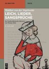 book: Walther von der Vogelweide: Leich, Lieder, Sangsprüche