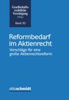 book: Reformbedarf im Aktienrecht