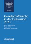 book: Gesellschaftsrecht in der Diskussion 2023