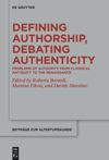 book: Defining Authorship, Debating Authenticity